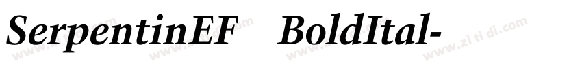 SerpentinEF BoldItal字体转换